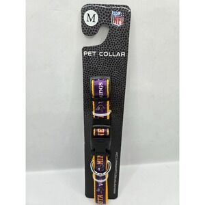 MINNESOTA VIKINGS PET COLLAR SIZE MEDIUM NFL TEAM DOG COLLAR NEW